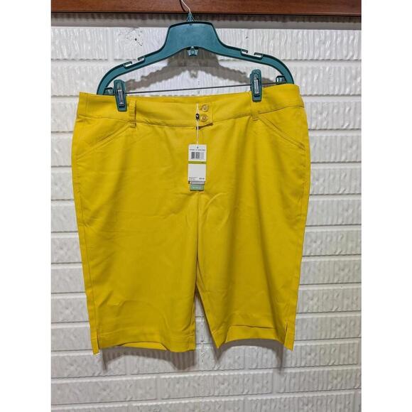 Callaway Pants - Callaway Women's Yellow Golf Shorts - Size 14 NWT